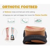 KuaiLu Womens Orthopedic Walking Sandals with Comfortable Arch Support(Black Khaki)