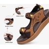 KuaiLu Womens Orthopedic Walking Sandals with Comfortable Arch Support(Brown Khaki)