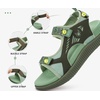 KuaiLu Womens Orthopedic Walking Sandals with Comfortable Arch Support(Green)