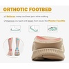 KuaiLu Womens Orthopedic Walking Sandals with Comfortable Arch Support(Light Beige)