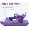 KuaiLu Womens Orthopedic Walking Sandals with Comfortable Arch Support(Purple)