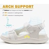 KuaiLu Womens Orthopedic Walking Sandals with Comfortable Arch Support(White)