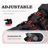 KuaiLu Womens Orthotic Walking Arch Support Closed Toe Sport Hiking Sandals(Black/Red)