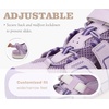 KuaiLu Womens Orthotic Walking Arch Support Closed Toe Sport Hiking Sandals(Purple White)