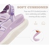 KuaiLu Womens Orthotic Walking Arch Support Closed Toe Sport Hiking Sandals(Purple White)
