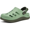 KuaiLu Womens Classic Recovery Clogs Waterproof & Quick Dry Beach Sandals(Bean Green)