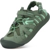 KuaiLu Womens Orthopedic Closed Toe Walking Sandals with Arch Support(Green)