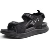 KuaiLu Womens Orthopedic Walking Sandals with Comfortable Arch Support(All Black)