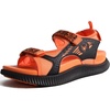 KuaiLu Womens Orthopedic Walking Sandals with Comfortable Arch Support(Orange Black)