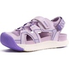 KuaiLu Womens Orthotic Walking Arch Support Closed Toe Sport Hiking Sandals(Purple White)