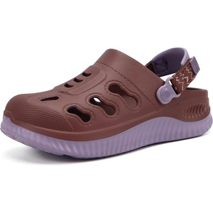 KuaiLu Womens Classic Recovery Clogs Waterproof & Quick Dry Beach Sandals(Dark Brown)
