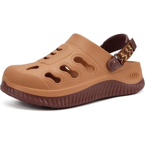 KuaiLu Womens Classic Recovery Clogs Waterproof & Quick Dry Beach Sandals(Khaki Brown)