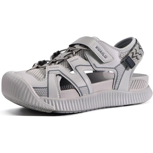KuaiLu Womens Orthotic Walking Arch Support Closed Toe Sport Hiking Sandals(Grey)