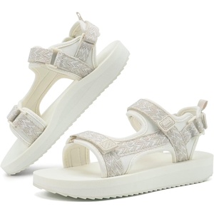 KuaiLu Womens Walking Sandals Comfortable Arch Support Summer White Size 8