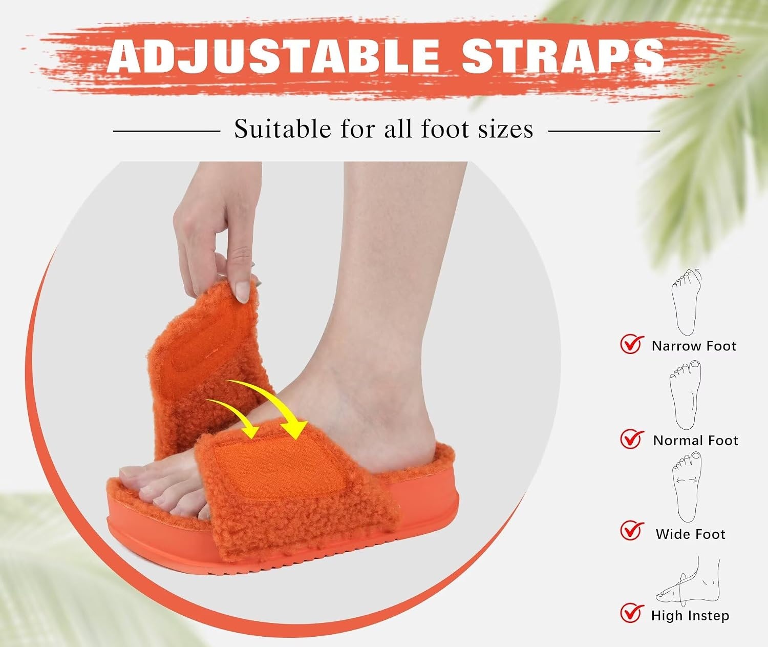 image:imageKuaiLu Cushion Slippers For Women with Orthotic Arch SupportOrange
