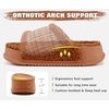 KuaiLu Cushion Slippers For Women with Orthotic Arch Support(Khaki)
