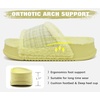 KuaiLu Cushion Slippers For Women with Orthotic Arch Support(Yellow-green)
