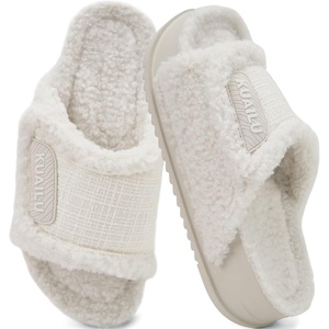 KuaiLu Cushion Slippers For Women with Orthotic Arch Support(White)