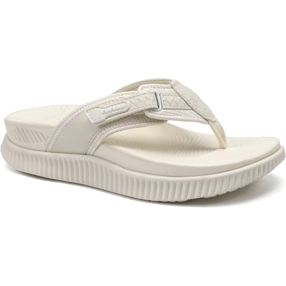 image:imageKuaiLu Womens Orthotic Cushion Flip Flops Sandals with Arch Support FootbedBright White
