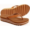 KuaiLu Flip Flops for Women With Arch Support Ladies Soft Yoga Mat Cushion Platform Thong Sandals Dressy Womans Lightweight Summer Slip On Beach Flip Flop Sandles, Khaki US9