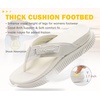 KuaiLu Womens Orthotic Cushion Flip Flops Sandals with Arch Support Footbed(Bright White)