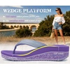 KuaiLu Womens Platform Flip Flops Arch Support Yoga Mat Boho Dressy Sandal(Purple)