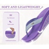 KuaiLu Womens Platform Flip Flops Arch Support Yoga Mat Boho Dressy Sandal(Purple)
