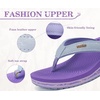 KuaiLu Womens Platform Flip Flops Arch Support Yoga Mat Boho Dressy Sandal(Purple)