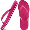 KuaiLu Womens Fashion Flip Flops Ladies Summer Beach Yoga Mat Thong Sandals(Bright Pink)