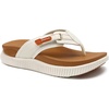 KuaiLu Womens Orthotic Cushion Flip Flops Sandals with Arch Support Footbed(White Khaki)