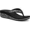 KuaiLu Womens Platform Flip Flops Arch Support Yoga Mat Boho Dressy Sandal(Black)