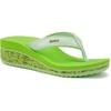 KuaiLu Womens Platform Flip Flops Arch Support Yoga Mat Boho Dressy Sandal(Lemon Green)