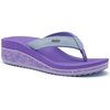 KuaiLu Womens Platform Flip Flops Arch Support Yoga Mat Boho Dressy Sandal(Purple)