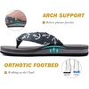 KuaiLu Flip Flops for Women with Arch Support Summer Beach Thong Sandals(Silk-grey)