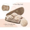 KuaiLu Womens Arch Support Slides Slippers Indoor Outdoor Casual Outfits(Beige Plush(choose One Size Larger))
