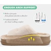 KuaiLu Womens Arch Support Slides Slippers Indoor Outdoor Casual Outfits(Beige Plush(choose One Size Larger))